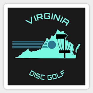 Virginia Disc Golf - State Shape Light Green Sticker